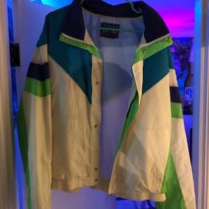 Black ice vintage 80 style ski jacket